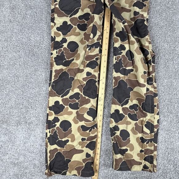 Vtg Columbia Pants Mens M Duck Frog Camouflage Zip Up Pull On Nylon Canvas - Picture 6 of 10